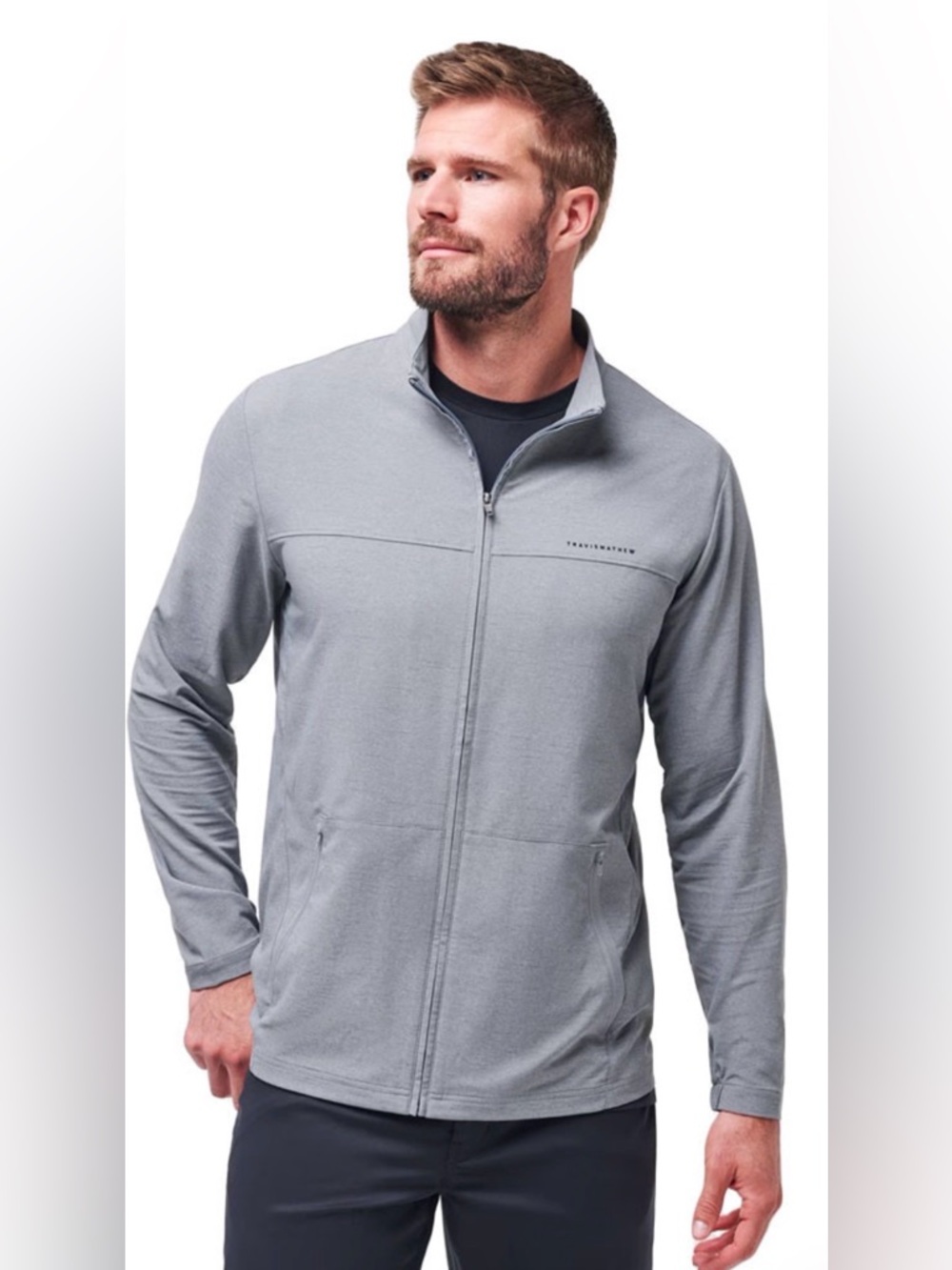 Travis Mathew Valley View Heater FullZip Jacket 3X Heather Gray Performance Golf